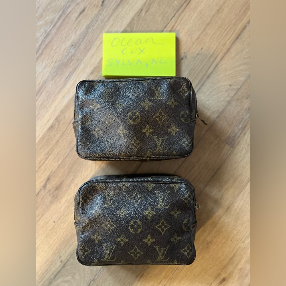 Louis Vuitton trousse 18 toilette monogram 2 makeup bags pouch lot bundle